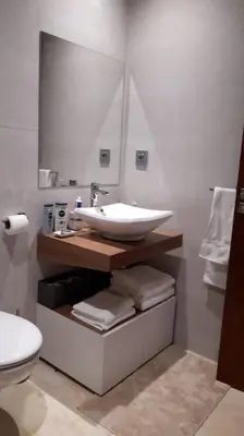 a bathroom with a sink and a toilet at Chez Miguel Casablanca in Casablanca