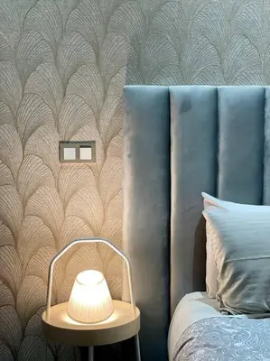 a bedroom with a bed and a table with a lamp at Charming Top Floor Bourgogne - By AppartAli in Casablanca