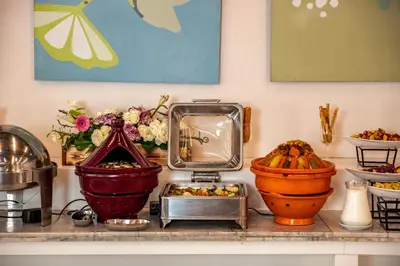 a counter top with various food items on it at Kenzi Basma in Casablanca